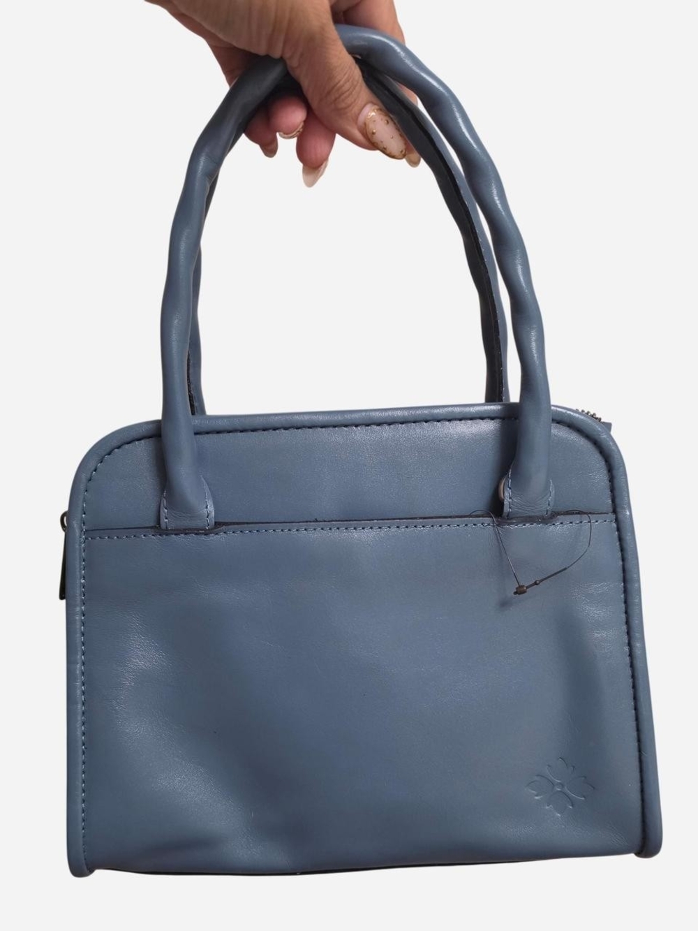 Patricia Nash Twisted-Handle Satchel in Slate Blue